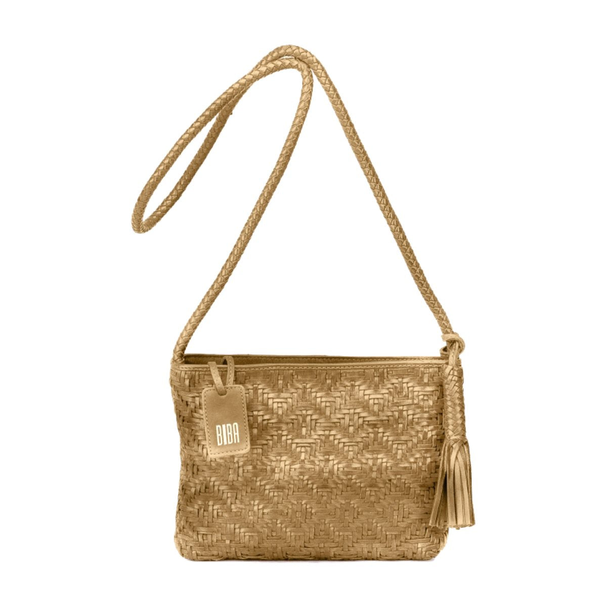 sac biba alloway cuir tressé